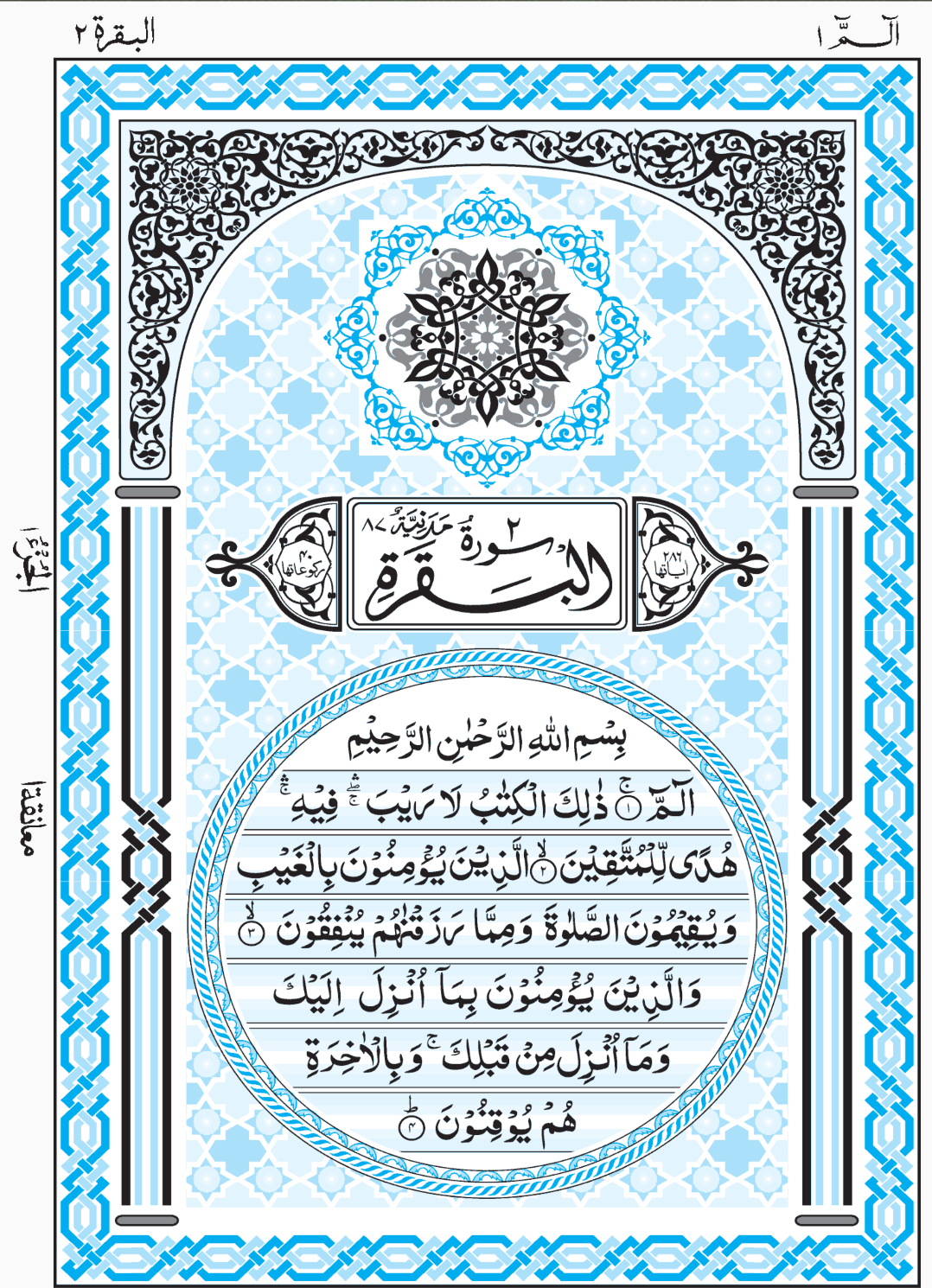 Read Surah Al Baqara Alif Laam Meem,