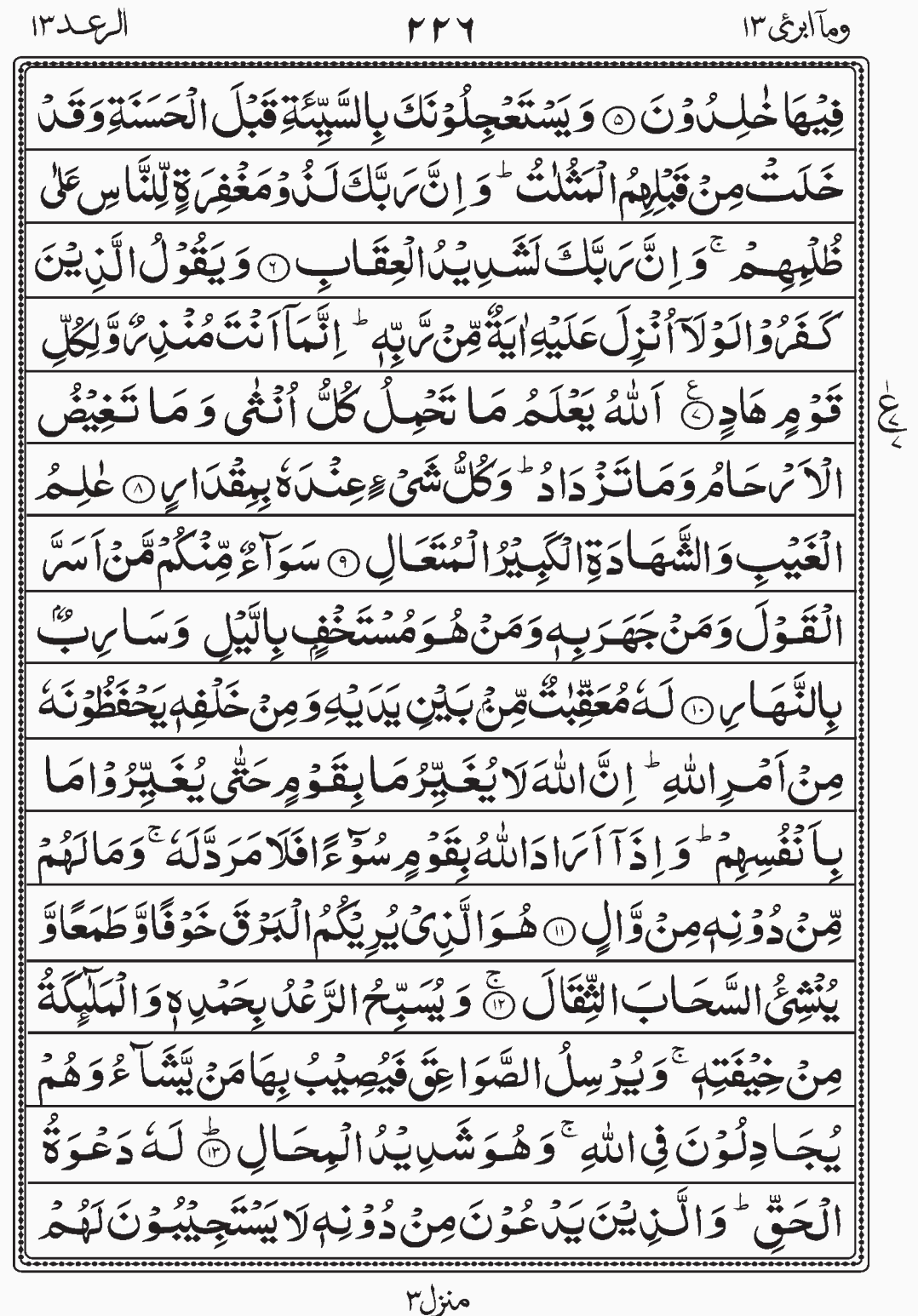 Read Surah Ar Rad, Wa Ma Ubrioo Para 13 Juz 13