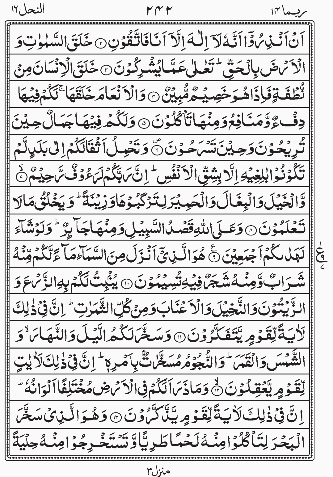 Read Quran, Surah An Nahl, Rubama, Para 14, Juz 14.