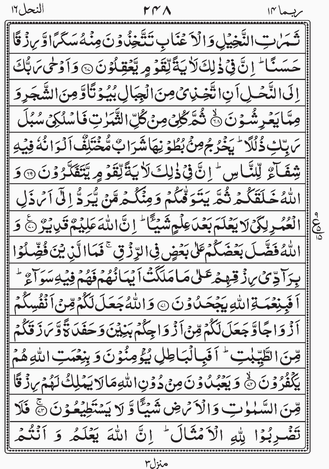 Read Surah An Nahl, Rubama, Para 14, Juz 14.