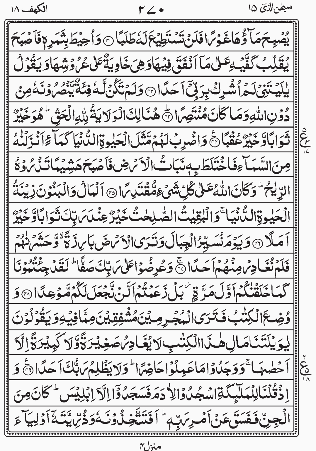 Read Quran, Surah Al Kahf, Subhanallazi, Para 15, Juz 16