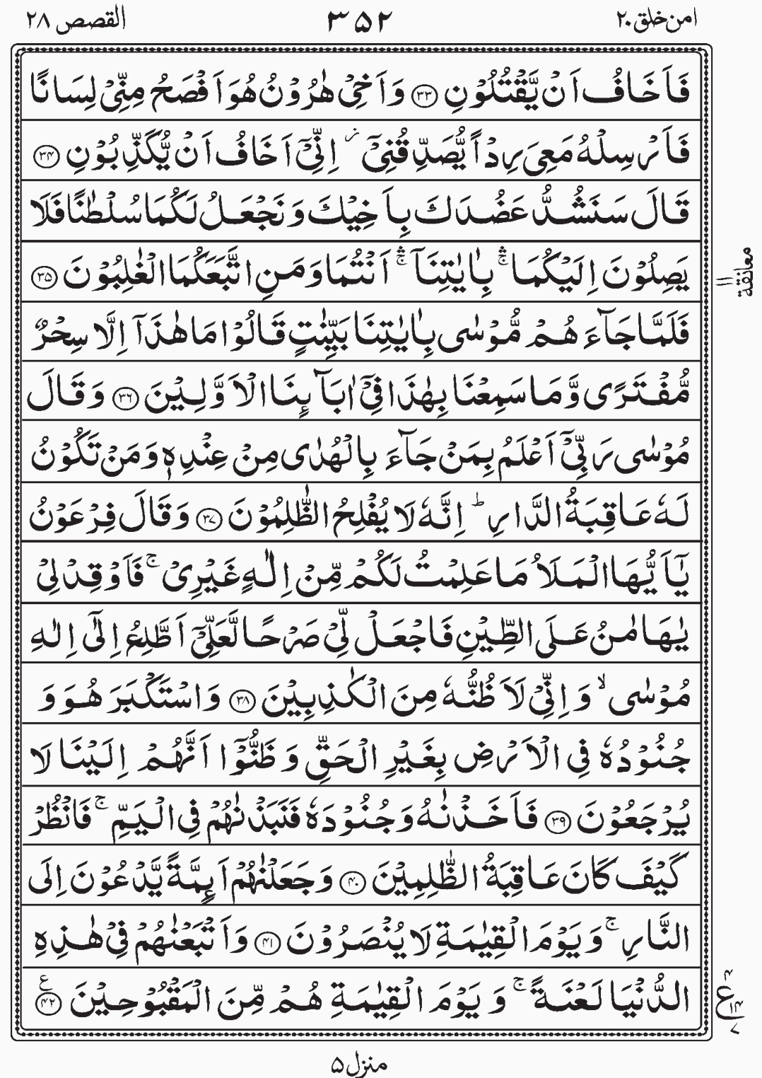 Read Surah Qasas, Aman Khalaq, Para 20, Juz 20.