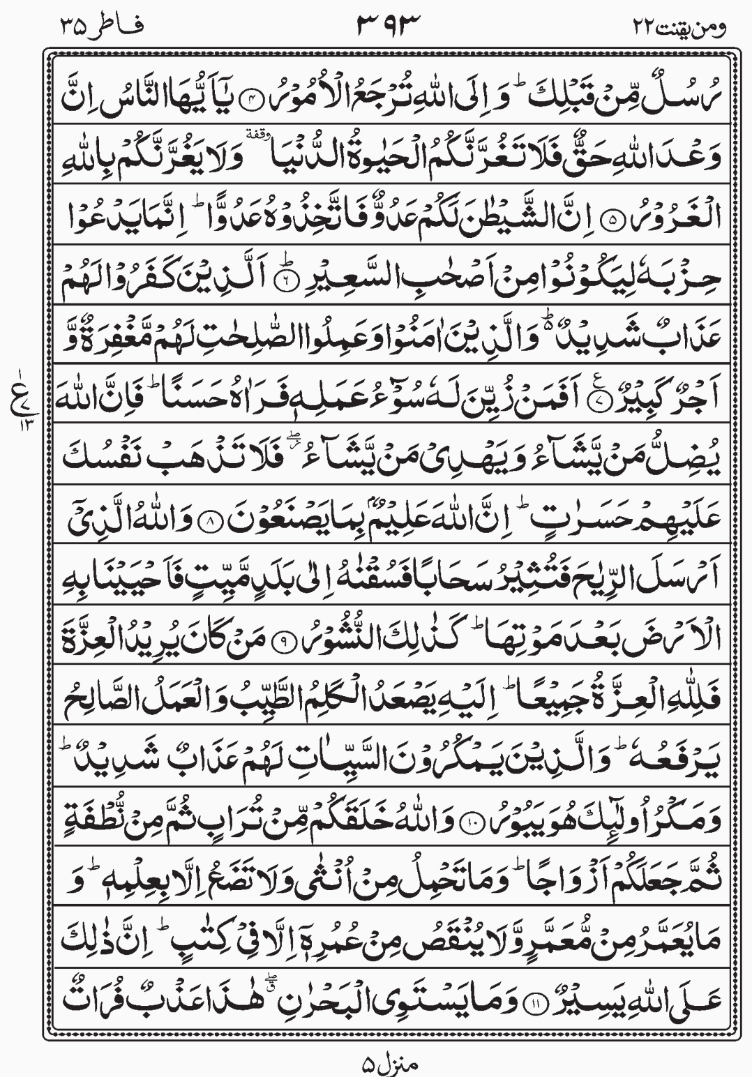 Read Quran, Surah Fatir Wa Manyaqnut, Para 22, Juz 22.