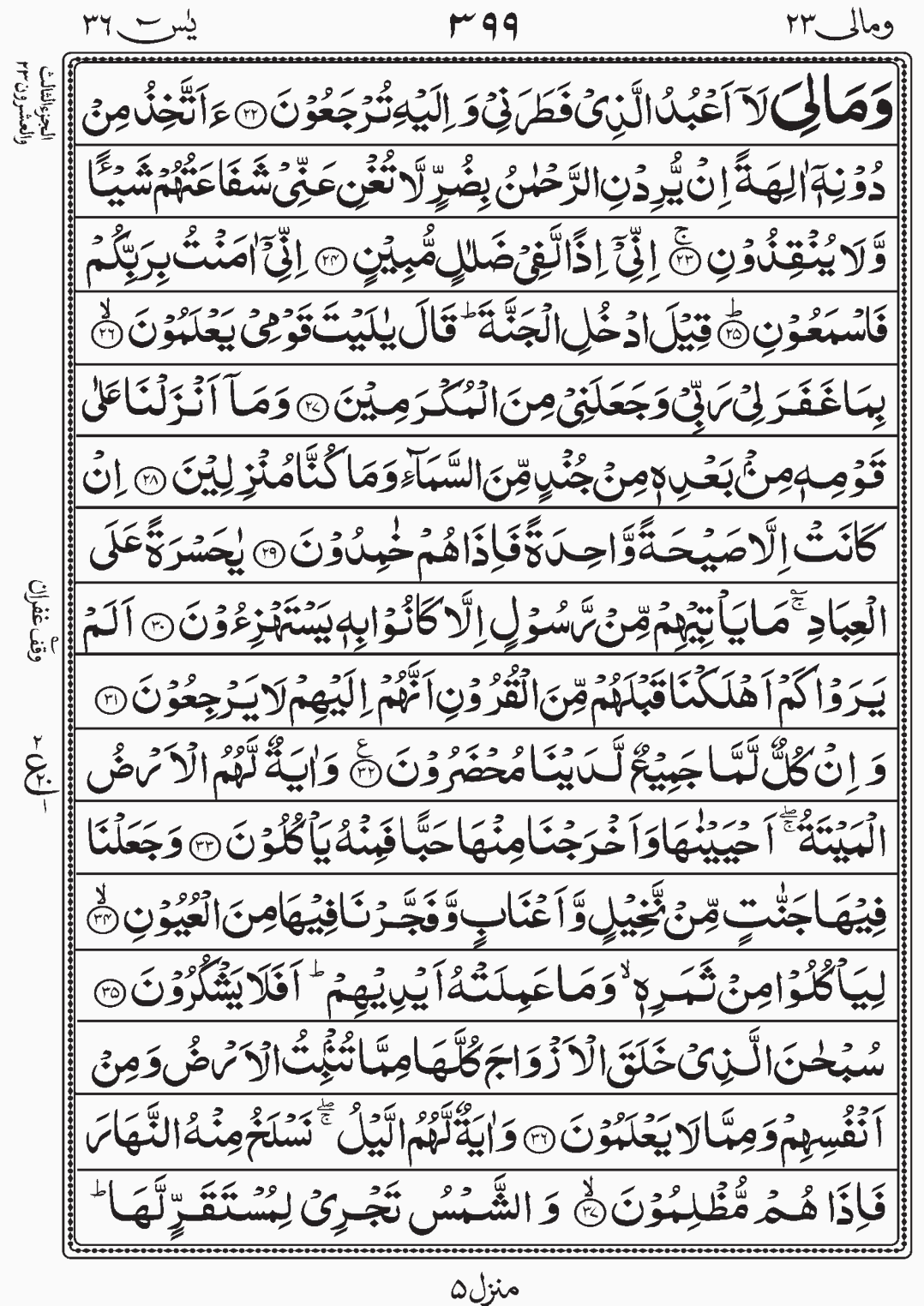 Read Quran, Surah Yaseen Wa Mali, Para 23, Juz 23. Surah Yasin