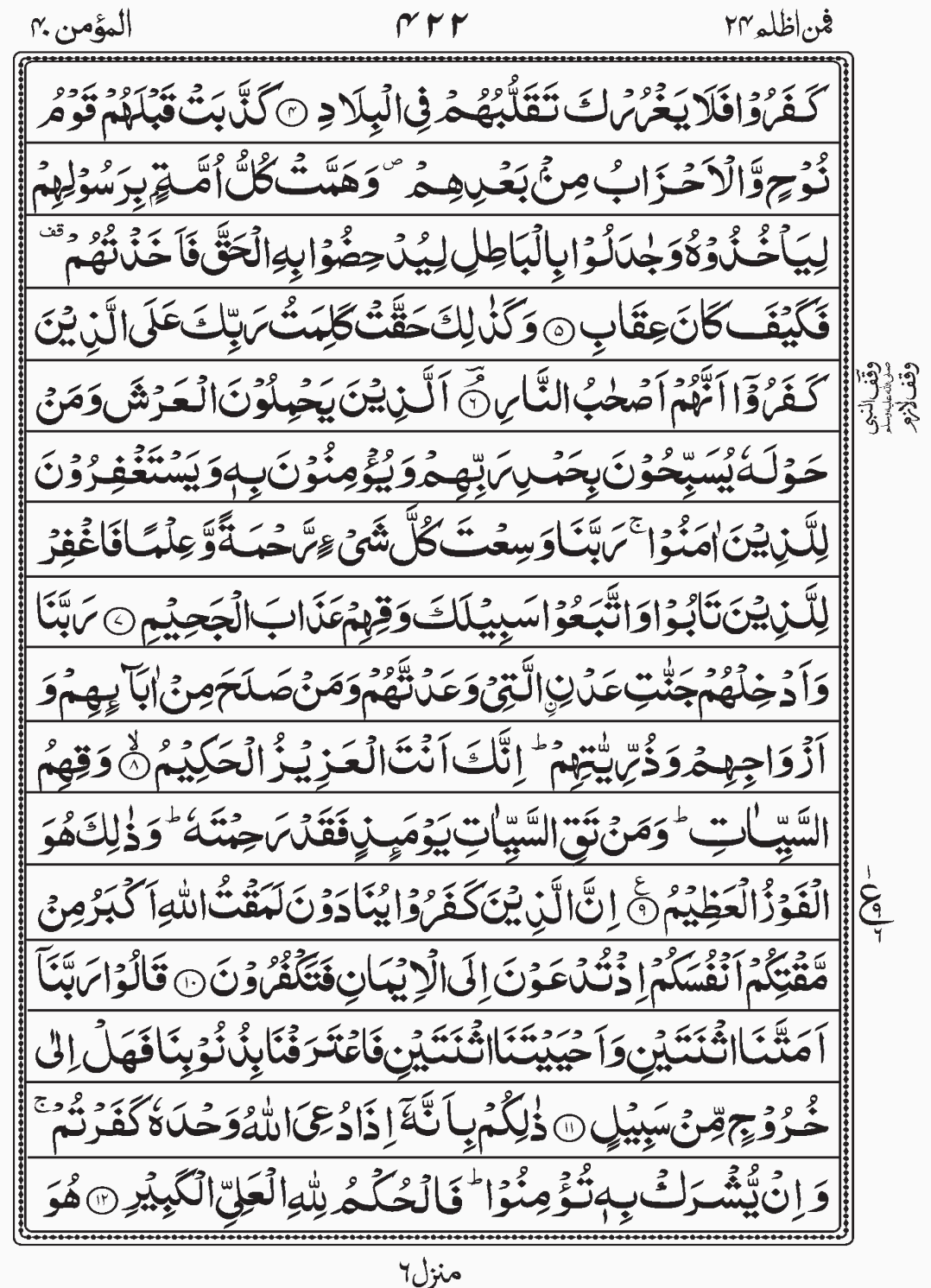 Read Quran, Surah Al Mumin(Ghafar) Faman Azlam, Para 24 Juz 24